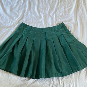 Forever 21 Pleated Turquoise Mini Skirt